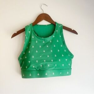 Fabletics sports bra green size large